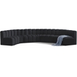 Meridian Furniture Arc Black Velvet Modular Sectional