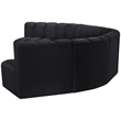 Meridian Furniture Arc Black Velvet Modular Sectional