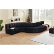 Meridian Furniture Arc Black Velvet Modular Sectional