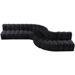 Meridian Furniture Arc Black Velvet Modular Sectional