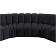 Meridian Furniture Arc Black Velvet Modular Sectional