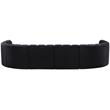 Meridian Furniture Arc Black Velvet Modular Sectional