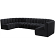 Meridian Furniture Arc Black Velvet Modular Sectional