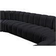 Meridian Furniture Arc Black Velvet Modular Sectional