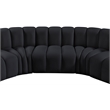 Meridian Furniture Arc Black Velvet Modular Sectional