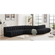 Meridian Furniture Arc Black Velvet Modular Sectional
