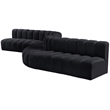 Meridian Furniture Arc Black Velvet Modular Sectional