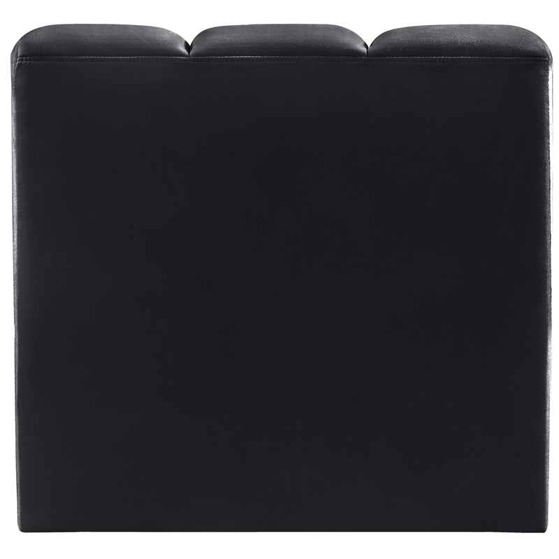 Meridian Furniture Arc Black Velvet Straight Chair
