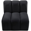 Meridian Furniture Arc Black Velvet Straight Chair