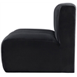 Meridian Furniture Arc Black Velvet Straight Chair