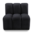 Meridian Furniture Arc Black Velvet Straight Chair