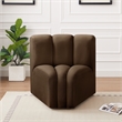 Meridian Furniture Arc Brown Velvet Curved Corner