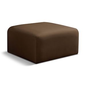 Meridian Furniture Arc Brown Velvet Ottoman