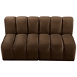 Meridian Furniture Arc Brown Velvet Modular Sectional