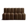 Meridian Furniture Arc Brown Velvet Modular Sectional
