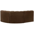 Meridian Furniture Arc Brown Velvet Modular Sectional