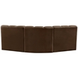 Meridian Furniture Arc Brown Velvet Modular Sectional