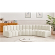 Meridian Furniture Arc Cream Velvet Modular Sectional