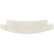 Meridian Furniture Arc Cream Velvet Modular Sectional