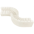 Meridian Furniture Arc Cream Velvet Modular Sectional