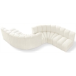 Meridian Furniture Arc Cream Velvet Modular Sectional