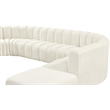 Meridian Furniture Arc Cream Velvet Modular Sectional