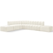 Meridian Furniture Arc Cream Velvet Modular Sectional