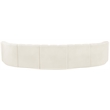 Meridian Furniture Arc Cream Velvet Modular Sectional