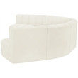 Meridian Furniture Arc Cream Velvet Modular Sectional