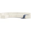 Meridian Furniture Arc Cream Velvet Modular Sectional