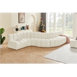 Meridian Furniture Arc Cream Velvet Modular Sectional