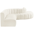 Meridian Furniture Arc Cream Velvet Modular Sectional
