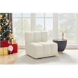 Meridian Furniture Arc Cream Velvet Straight Chair