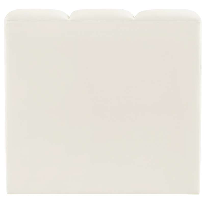Meridian Furniture Arc Cream Velvet Straight Chair