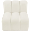 Meridian Furniture Arc Cream Velvet Straight Chair