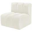 Meridian Furniture Arc Cream Velvet Straight Chair
