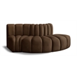 Meridian Furniture Arc Brown Velvet Modular Sectional