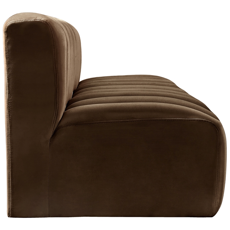 Meridian Furniture Arc Brown Velvet Modular Sectional