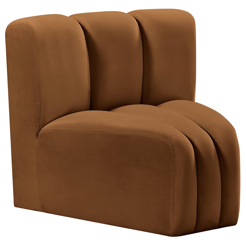 Meridian Furniture Arc Saddle Velvet Curved Corner