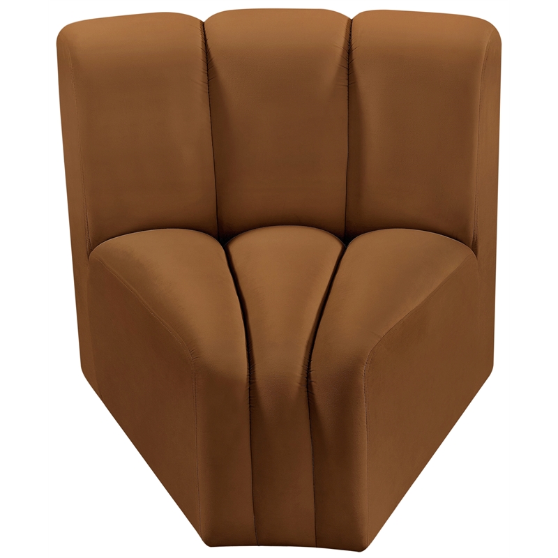 Meridian Furniture Arc Saddle Velvet Curved Corner