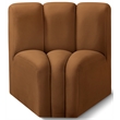 Meridian Furniture Arc Saddle Velvet Curved Corner