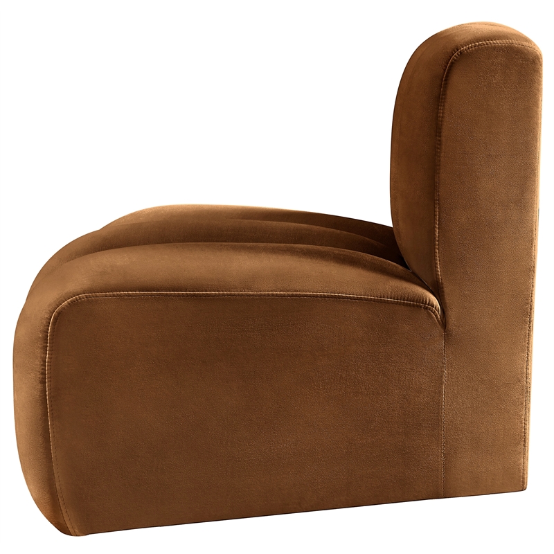 Meridian Furniture Arc Saddle Velvet Reverse Corner
