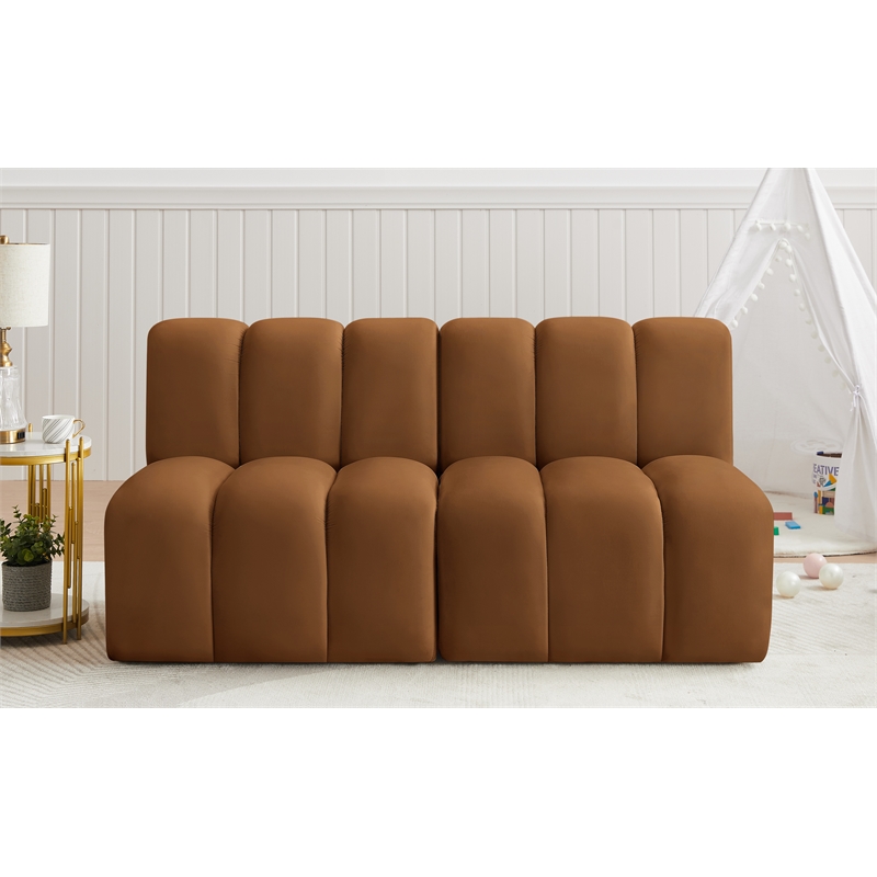 Meridian Furniture Arc Saddle Velvet Modular Sectional
