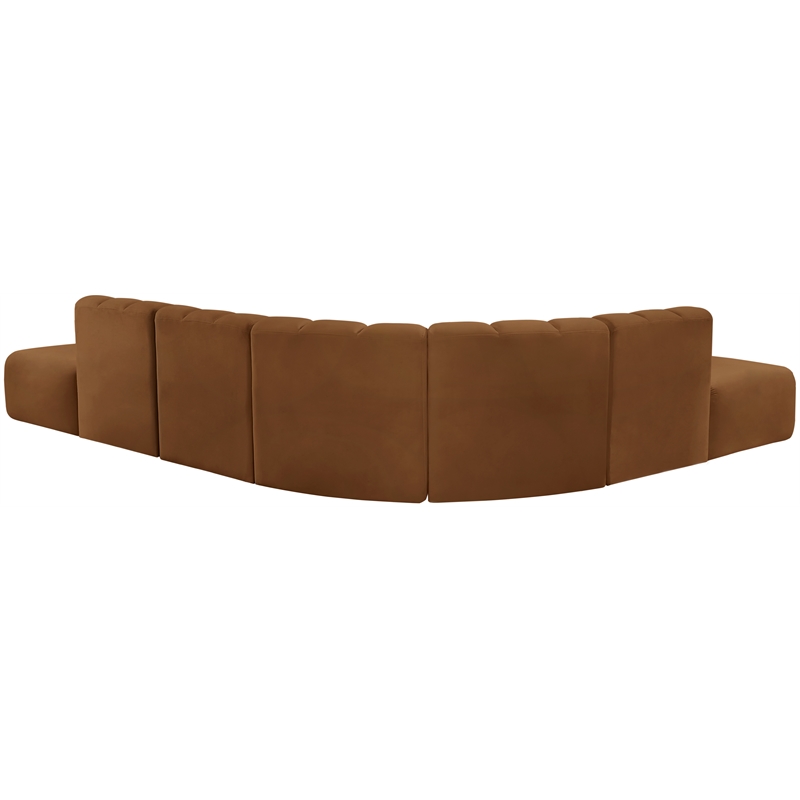 Meridian Furniture Arc Saddle Velvet Modular Sectional