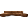 Meridian Furniture Arc Saddle Velvet Modular Sectional