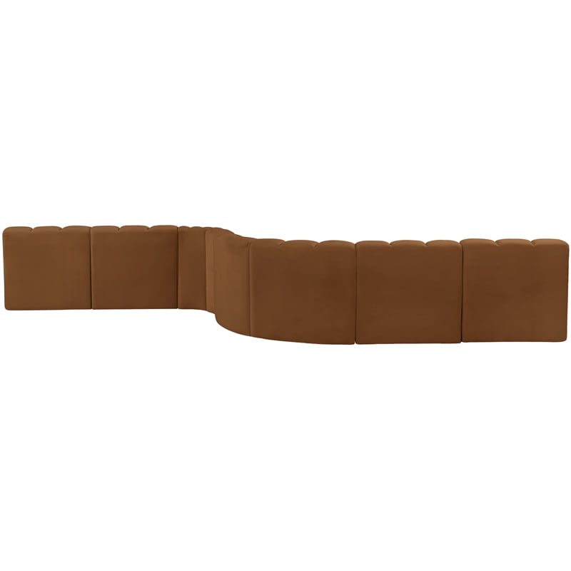 Meridian Furniture Arc Saddle Velvet Modular Sectional