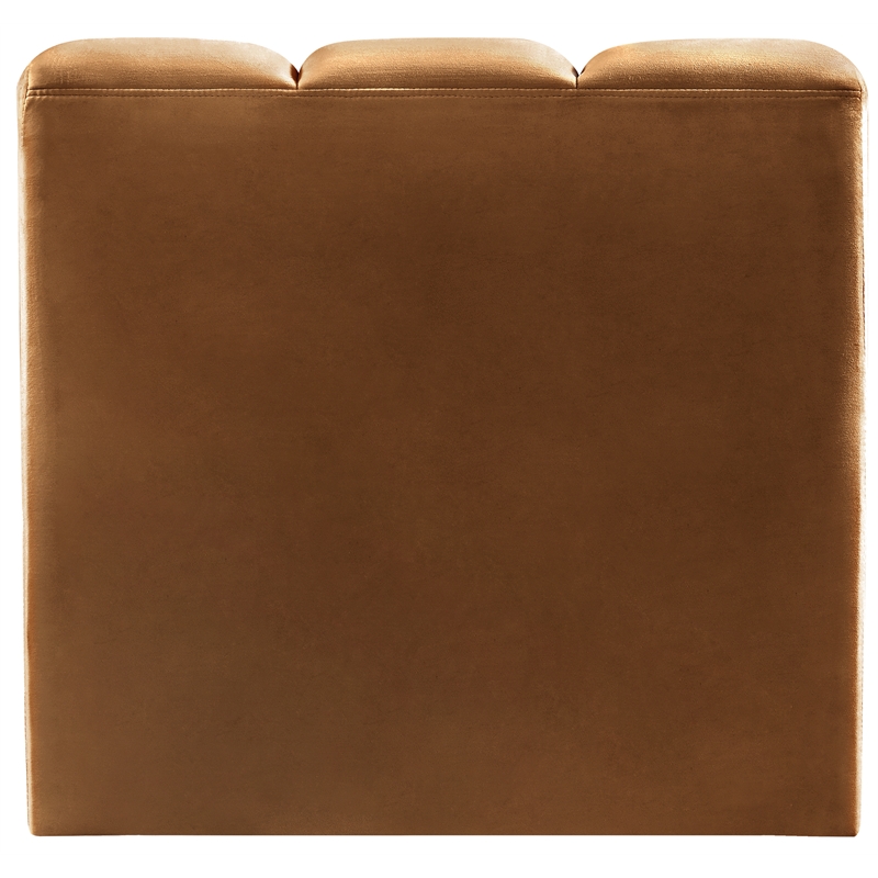 Meridian Furniture Arc Saddle Velvet Straight Chair