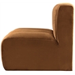 Meridian Furniture Arc Saddle Velvet Straight Chair