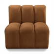 Meridian Furniture Arc Saddle Velvet Straight Chair