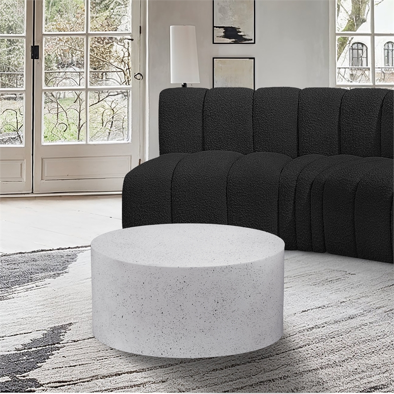 Meridian Furniture Terrazzo White Coffee Table